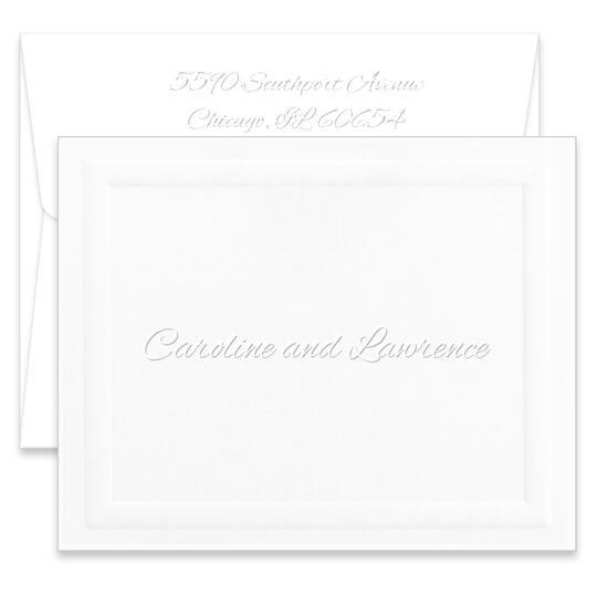 Knightsbridge Folded Note Cards - Embossed